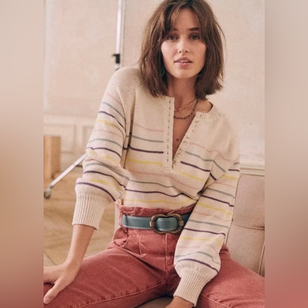 Sézane Leontine Sweater in Multi Stripe